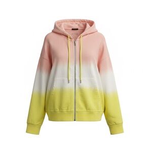 ATM Anthony Thomas Melillo Women's Ombre Hoodie in Pink and Yellow